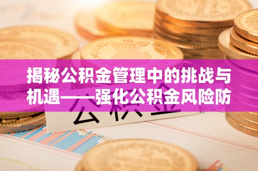 宁强揭秘公积金管理中的挑战与机遇——强化公积金风险防控的多维策略