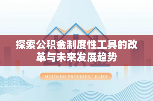 宁强探索公积金制度性工具的改革与未来发展趋势