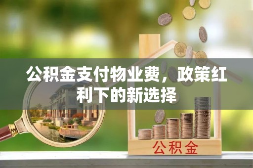 宁强公积金支付物业费，政策红利下的新选择