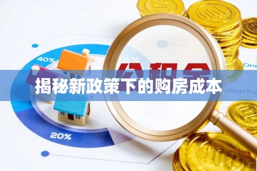 宁强揭秘新政策下的购房成本