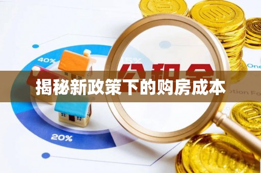 宁强揭秘新政策下的购房成本