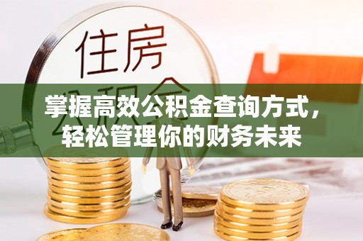宁强掌握高效公积金查询方式，轻松管理你的财务未来