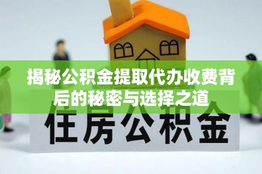 宁强揭秘公积金提取代办收费背后的秘密与选择之道