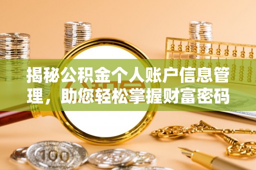 宁强揭秘公积金个人账户信息管理，助您轻松掌握财富密码