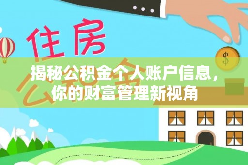 宁强揭秘公积金个人账户信息，你的财富管理新视角