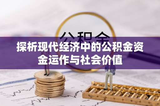 宁强探析现代经济中的公积金资金运作与社会价值