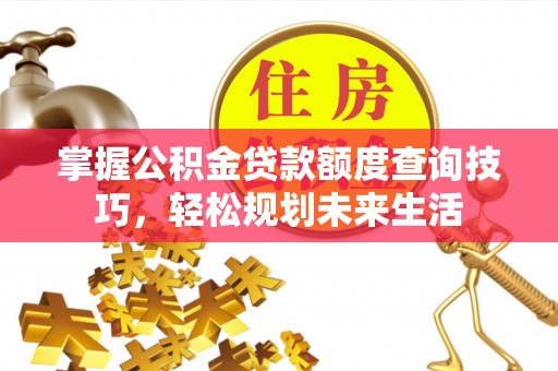 宁强掌握公积金贷款额度查询技巧，轻松规划未来生活